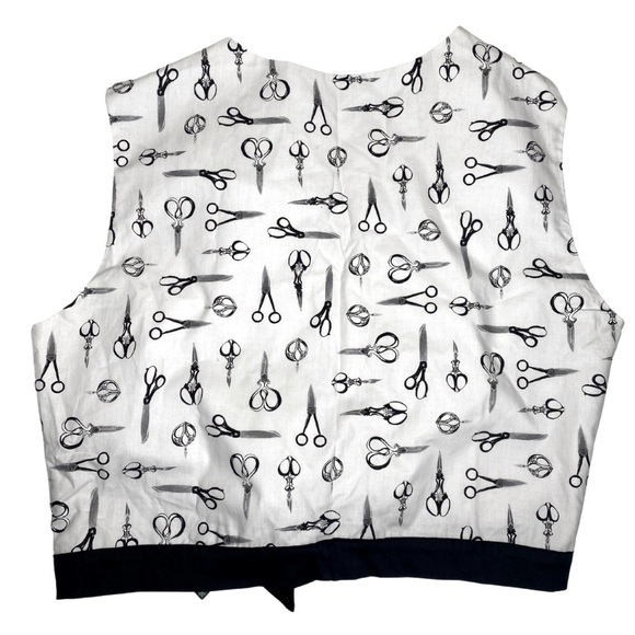 Hemet Stylist at Heart Scissor Top Pin-Up Novelty Print Sz 3x NWT - Picture 3 of 10